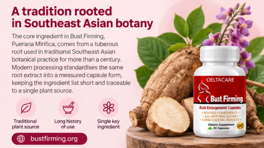 Bust Firming — Pueraria Mirifica root, traditional botanical ingredient